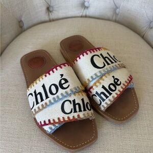 Chloé woody sandal multicolor stiching limited ed